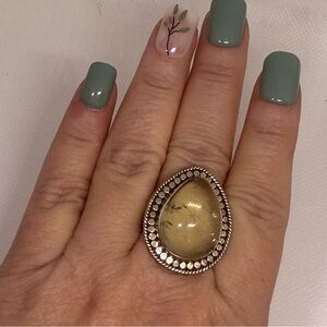 925 sterling silver citrine ring Sz 12